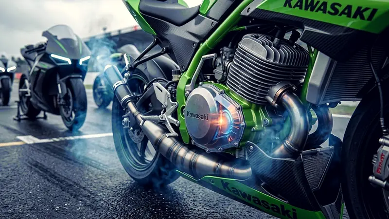 Kawasaki returns to two-stroke engines after 20 years: the challenge to the electric era